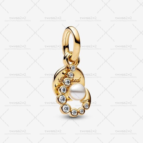 Pandora Hook Double Dangle Charm|Pendant - Picture 1 of 2